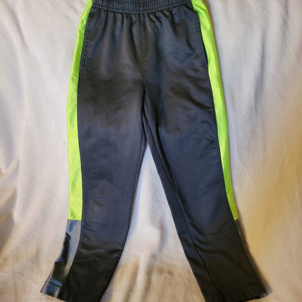Nike joggers size 7 long, Grey & electric green